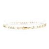 Image 2 : Pave Figaro Bracelet - 14KT Yellow Gold with Rhodium Plating