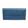 Image 1 : Louis Vuitton Blue Epi Leather Sarah Wallet