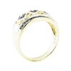 Image 4 : 1.86 ctw Blue Sapphire And Diamond Wide Band - 14KT Yellow Gold