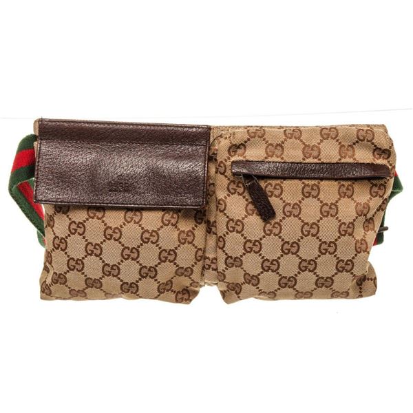 Gucci Brown Leather Waist Bag