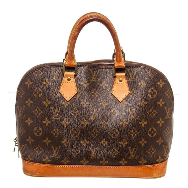 Louis Vuitton Brown Alma MM Satchel Bag