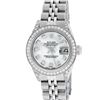Image 2 : Rolex Ladies Stainless Steel Diamond Lugs MOP Diamond Datejust Wristwatch