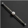 Image 2 : Antique 18K Gold 1.10 ctw Rose & Old Mine Diamond & Pearl Milgrain Bar Pin Brooc