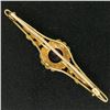 Image 6 : 15k Yellow Gold .64 ctw Old Cut Amethyst & Seed Pearl Brooch Pin
