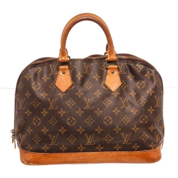 Louis Vuitton Brown Alma MM Satchel Bag