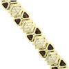 Image 2 : Vintage 14kt Yellow Gold 3.12 ctw Trillion Garnet Wide Tennis Bracelet