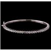 Image 1 : 14KT White Gold 1.93 ctw Diamond Bangle Bracelet