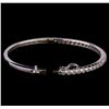 Image 3 : 14KT White Gold 1.93 ctw Diamond Bangle Bracelet