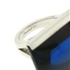 Image 4 : Baccarat Sterling Silver Wide Louxor Blue Mordore Crystal Ring