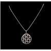Image 1 : 14KT White Gold 0.52 ctw Diamond Pendant With Chain
