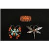 Image 2 : Set Of 3 Native American Sterling Pins & Broach