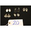 Image 1 : Set Of 5 Sterling Silver Clip Earrings