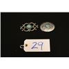 Image 1 : Set Of 2 Navajo Sterling & Turquoise Belt Buckles