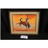Image 1 : George Flett Original Painting of Bronc Rider