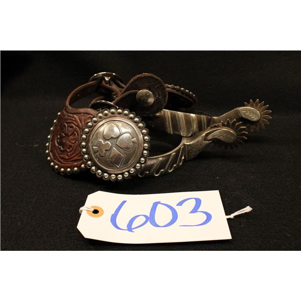 "Millican 88" Texas Style Silver Overlay Spurs