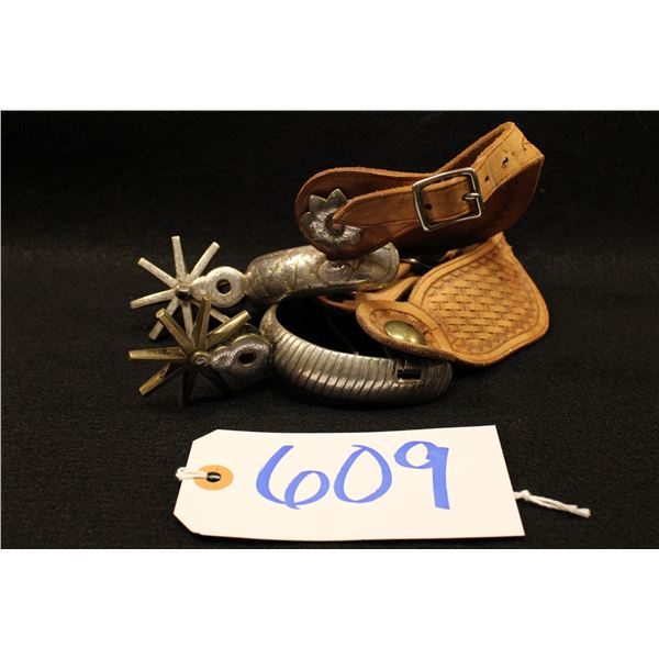 Mexican Silver Overlay Spurs