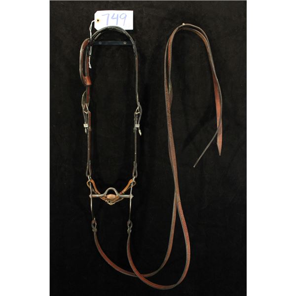 Unmarked Silver Mounted Bit w/Silver Mounted Headstall