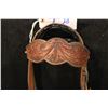 Image 2 : Vintage Charro Bridle w/Silver Overlay Balloon Pattern Cheek