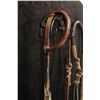 Image 2 : Bridle w/Fleming Silver Mounted Bit w/Heavy Rawhide & Kangaroo Reins/Romel