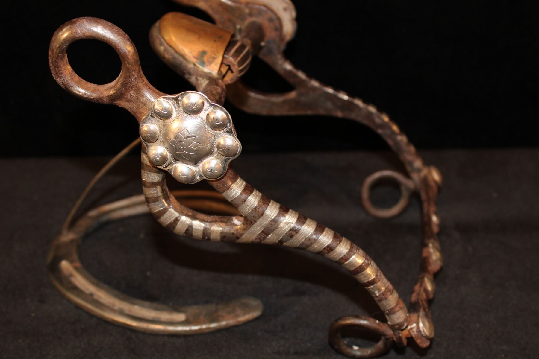 Unmarked Handmade Silver Inlay Bit