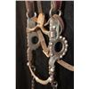 Image 9 : D. Trefz Santa Barbara Silver Inlay & Overlay Bit w/Leather Headstall & Braided Rawhide Reins and Ro