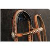 Image 2 : Garza Silver Mounted Snaffle Bit w/Studded & Concho Headstall & Studded Split Reins