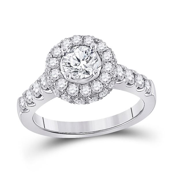 Diamond Solitaire Bridal Wedding Engagement Ring 2-1/5 Cttw 14KT White Gold