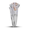 Image 2 : Diamond Bridal Wedding Ring Band Set 1-1/4 Cttw 14KT Two-tone Gold