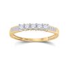 Round Diamond Wedding 5-Stone Anniversary Band 1/3 Cttw 14KT Yellow Gold
