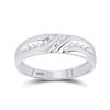 Round Diamond Wedding Band Ring 1/8 Cttw 14KT White Gold