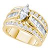 Solitaire Bridal Wedding Engagement Ring 2 Cttw 14KT Yellow Gold