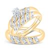 Image 1 : Diamond Solitaire Matching Wedding Set 1/20 Cttw 10KT Yellow Gold