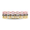 Image 2 : Round Brown Diamond Convertible Band Ring 3/8 Cttw 10KT Tri-Tone Gold