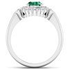 Image 2 : Natural 2.67 CTW Zambian Emerald & Diamond Ring 14K White Gold - REF-71K2W