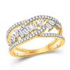 Image 1 : Baguette Diamond Scattered Band Ring 1/2 Cttw 14KT Yellow Gold
