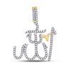 Image 1 : Round Diamond Charm Pendant 1/3 Cttw 10KT Yellow Gold