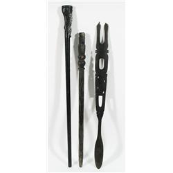A COLLECTION OF THREE MASSIM LIME SPATULAS