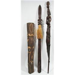 THREE PACIFIC SCULPTURES