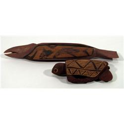 TWO YOLNGU SCULPTURES