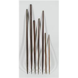 A COLLECTION OF SEVEN CENTRAL AUSTRALIAN SPEAR TIPS