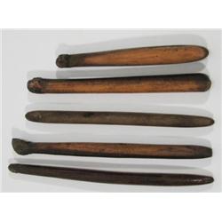 A COLLECTION OF FIVE SHAMANS' NORTH AUSTRALIAN POINTING STICKS