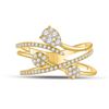 Image 2 : Round Diamond Abstract Fashion Ring 1/2 Cttw 14KT Yellow Gold