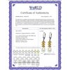 Image 2 : Genuine 9.2 ctw Pearl & Citrine Earrings 14KT White Gold - REF-45Y8F