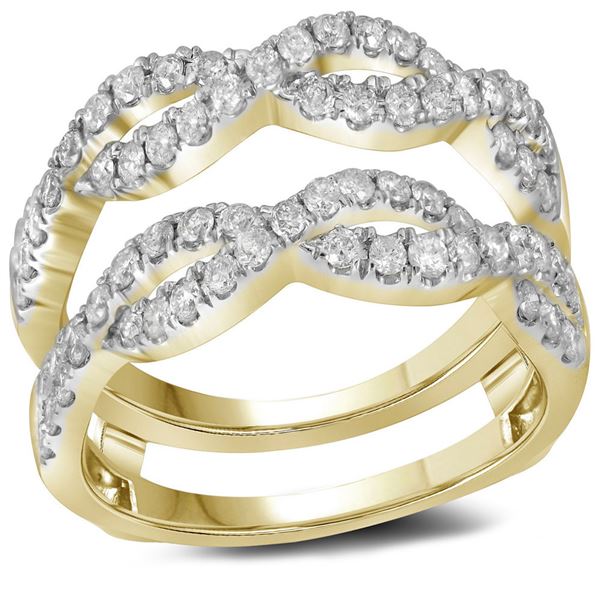 Round Diamond Solitaire Enhancer Wedding Band 3/4 Cttw 14KT Yellow Gold