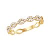 Image 1 : Round Diamond Stackable Band Ring 1/5 Cttw 10KT Yellow Gold
