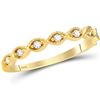 Image 1 : Round Diamond Twist Stackable Band Ring 1/10 Cttw 14KT Yellow Gold