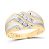 Image 1 : Round Diamond Band Ring 1/4 Cttw 10KT Yellow Gold