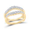 Image 1 : Round Diamond Wedding Wrap Ring Guard Enhancer 1/2 Cttw 14KT Yellow Gold
