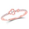 Image 1 : Round Diamond Spade Stackable Band Ring 1/6 Cttw 10KT Rose Gold