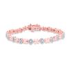 Image 1 : Round Diamond Fashion Bracelet 1 Cttw 14KT Two-tone Gold